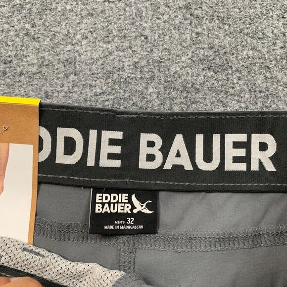 Eddie Bauer Shorts Mens 32 Gray Nylon Stretch Rainier 10 in Tech Active Outdoor - Picture 5 of 11